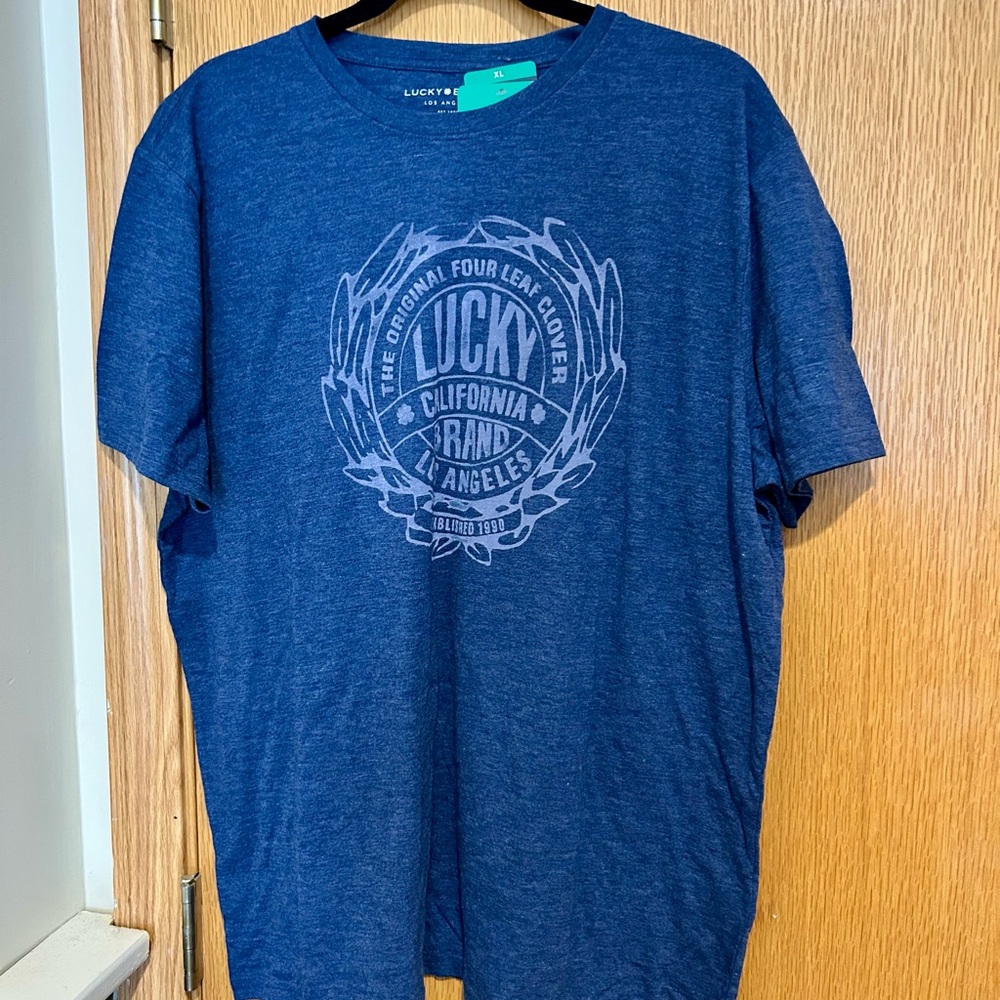 Lucky Brand Men’s Navy Blue Graphic Short Sleeve Tee